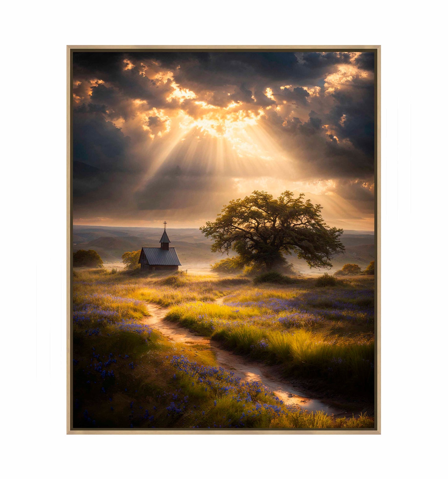 Celestial Rays Over Lone Star Land I - Gallery Wrapped Canvas