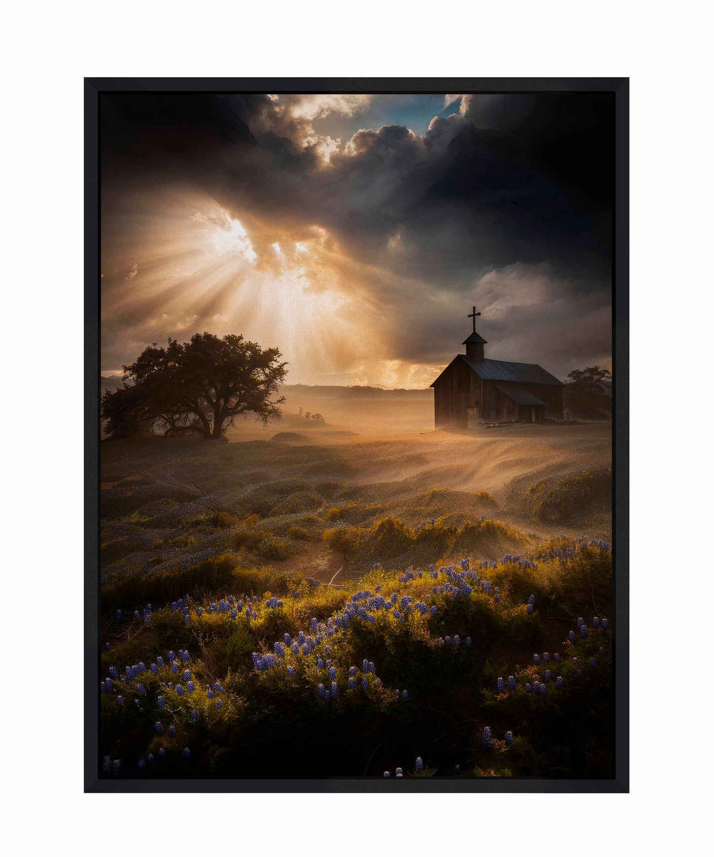 Celestial Rays Over Lone Star Land II - Gallery Wrapped Canvas