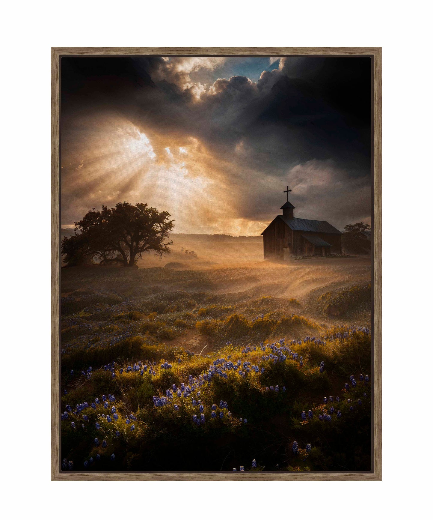 Celestial Rays Over Lone Star Land II - Gallery Wrapped Canvas