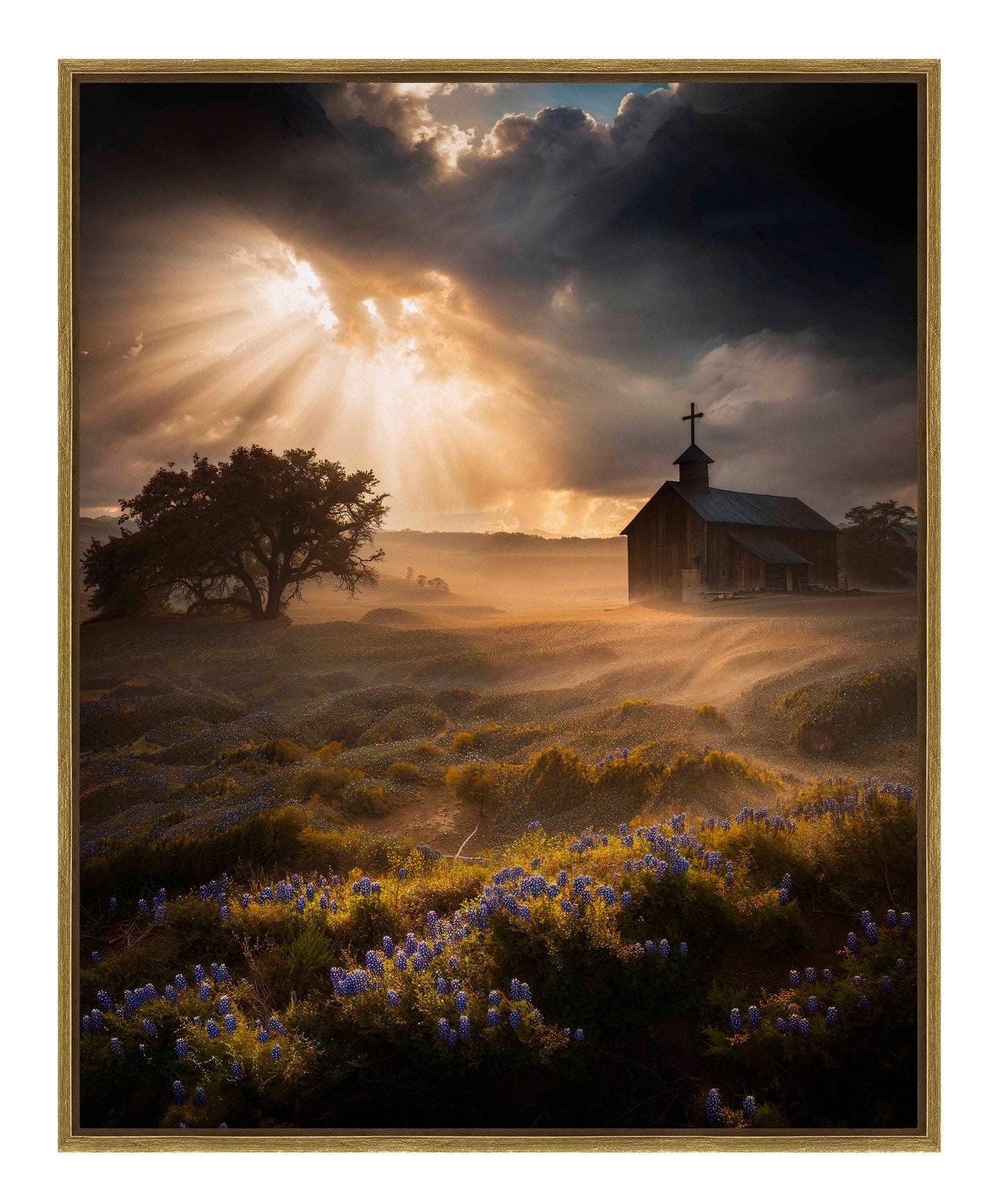 Celestial Rays Over Lone Star Land II - Gallery Wrapped Canvas