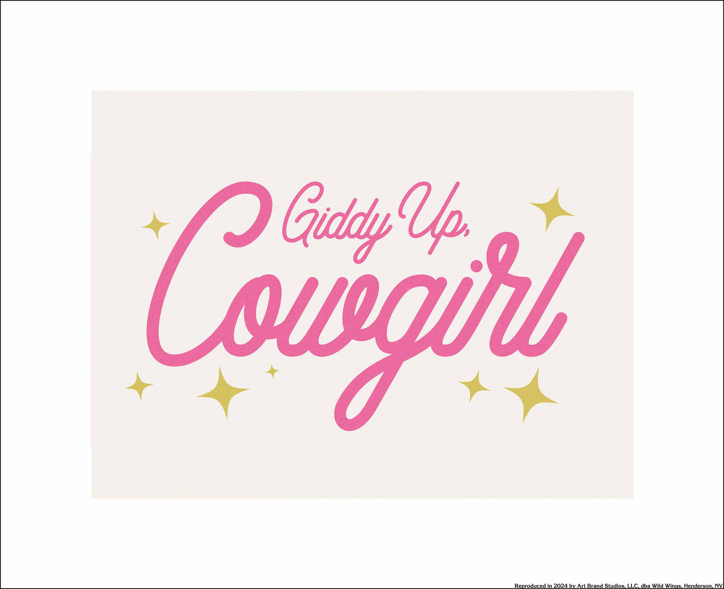 Giddy Up Cowgirl A - Art Prints