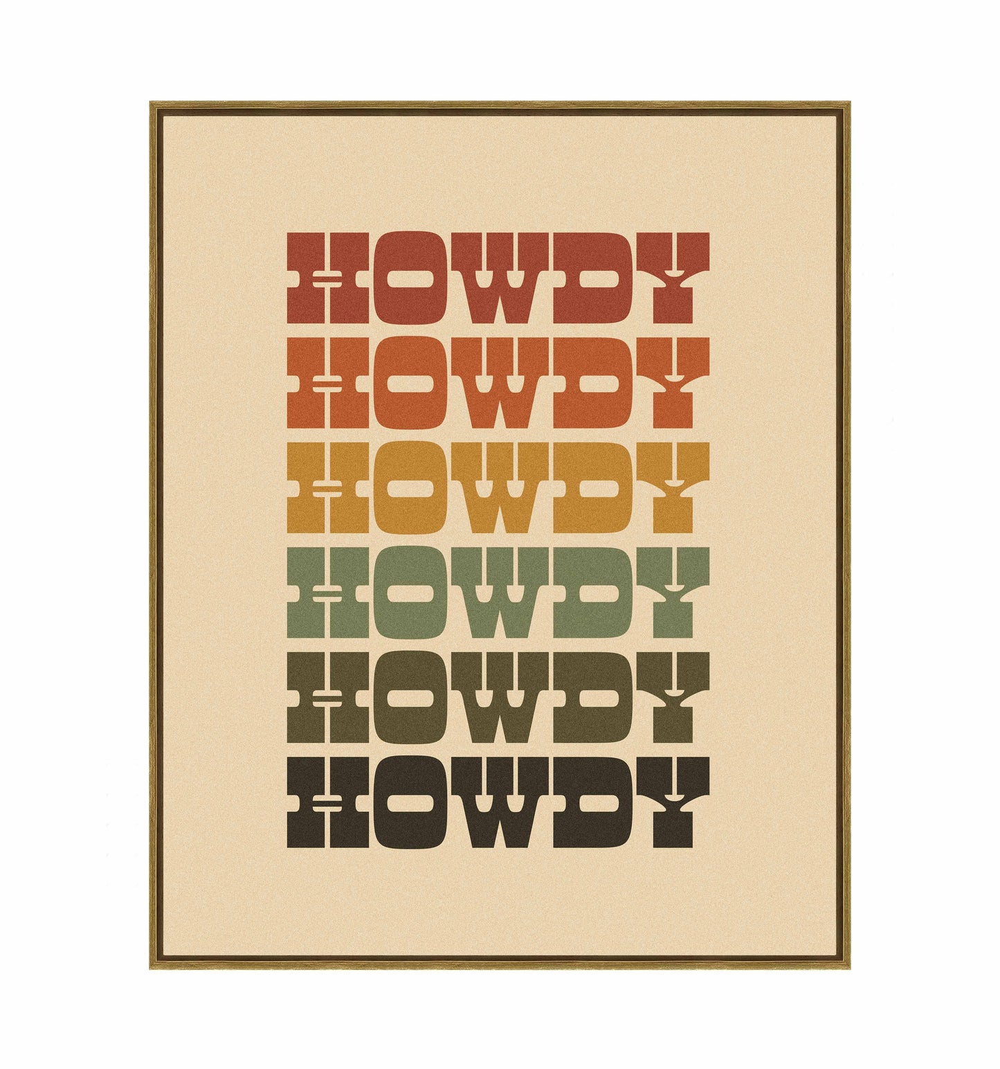 Texas Howdy A - Gallery Wrapped Canvas