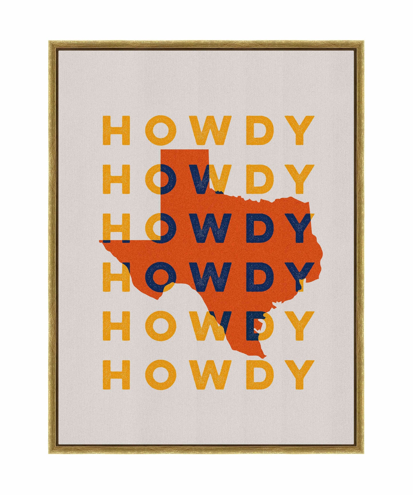 Texas Howdy B - Gallery Wrapped Canvas