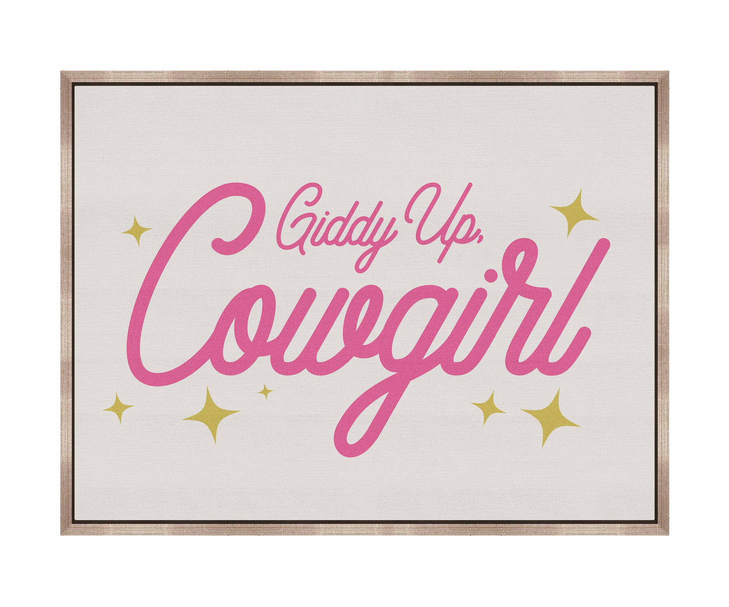 Giddy Up Cowgirl A - Gallery Wrapped Canvas