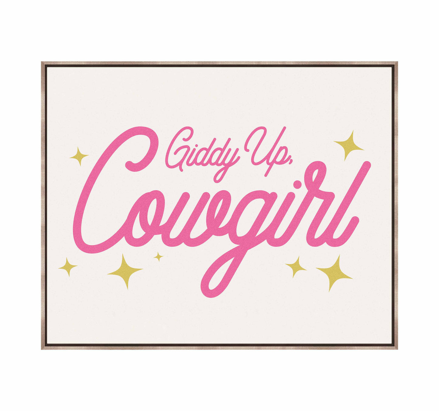 Giddy Up Cowgirl A - Gallery Wrapped Canvas