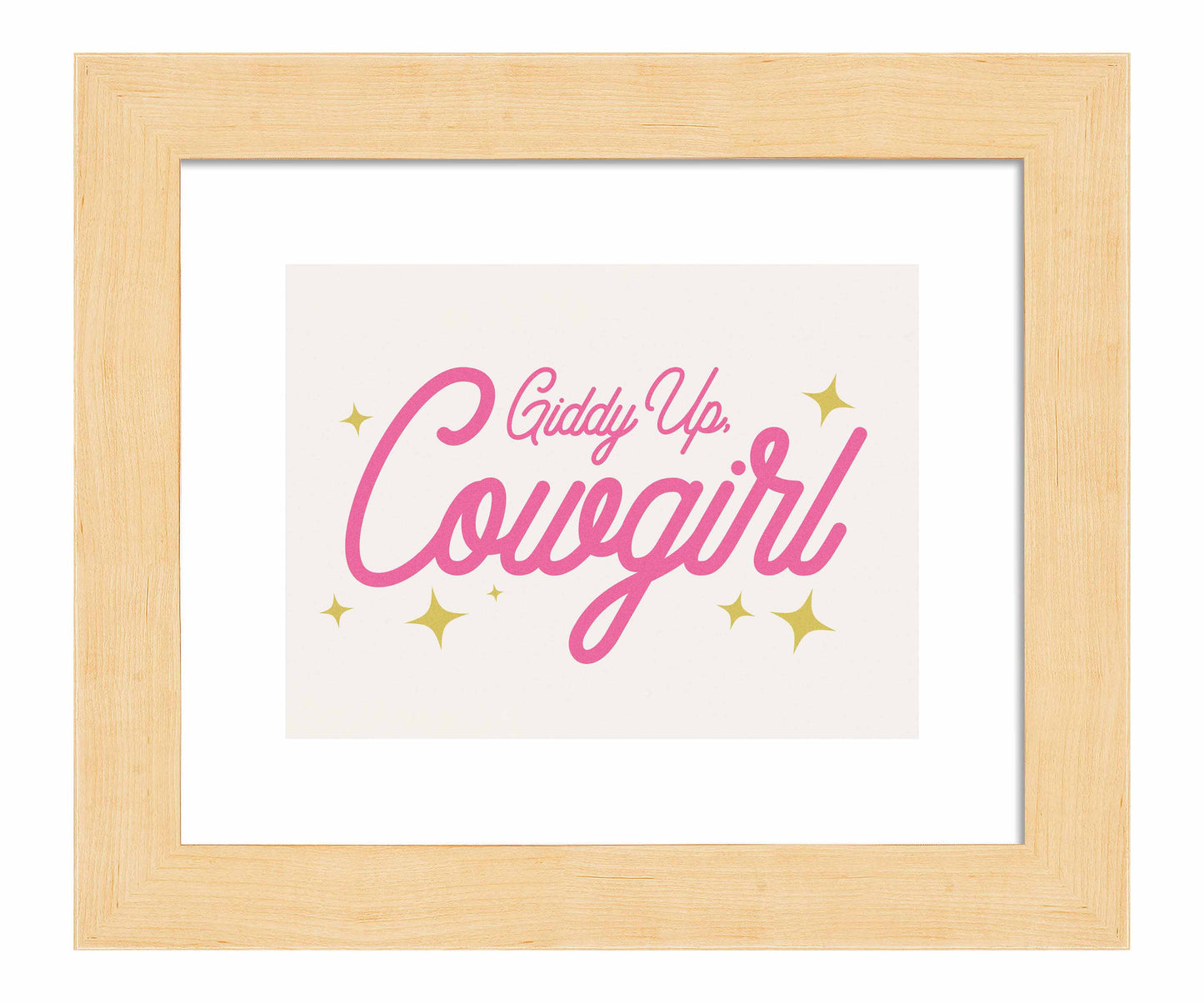 Giddy Up Cowgirl A - Art Prints