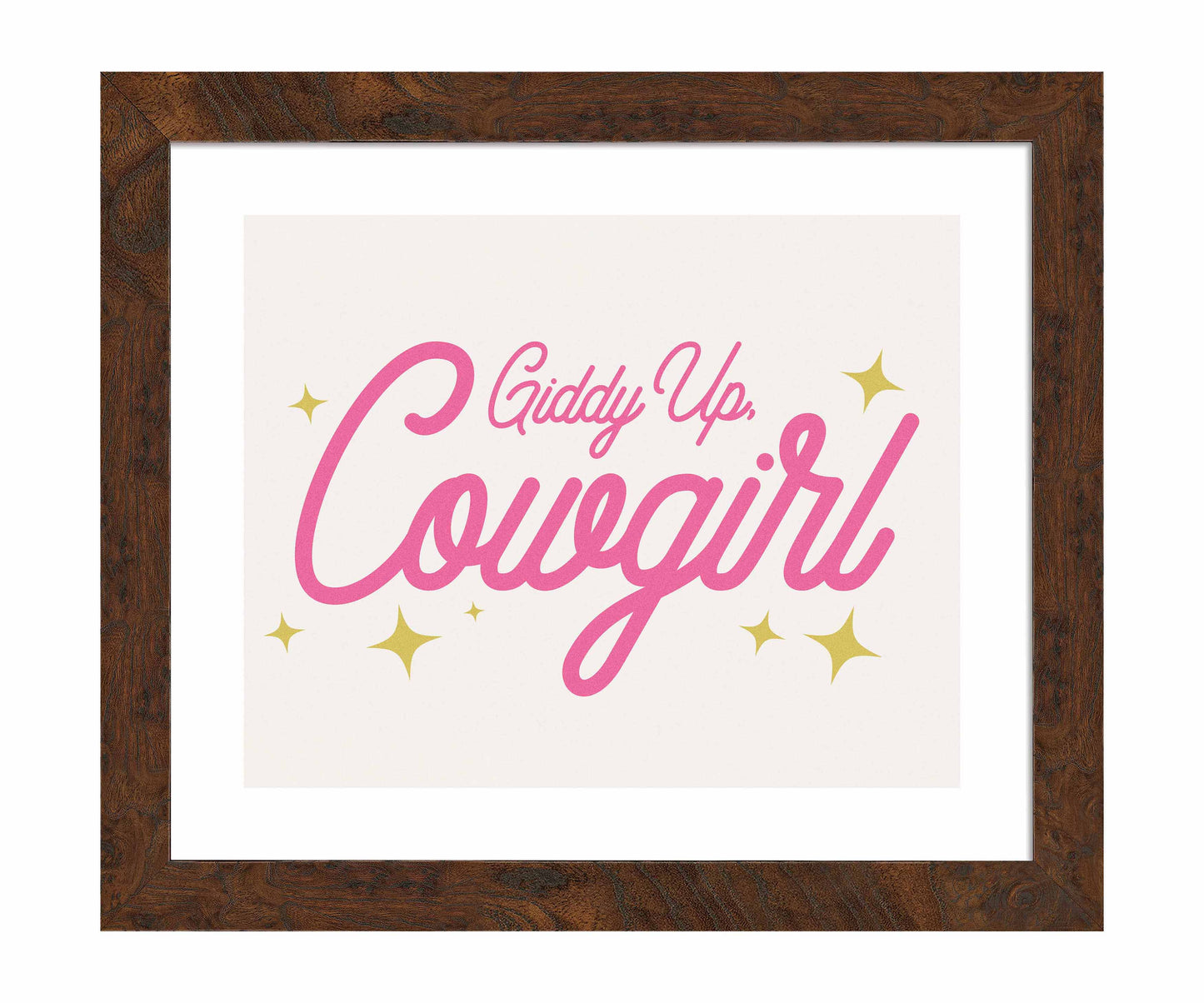 Giddy Up Cowgirl A - Art Prints