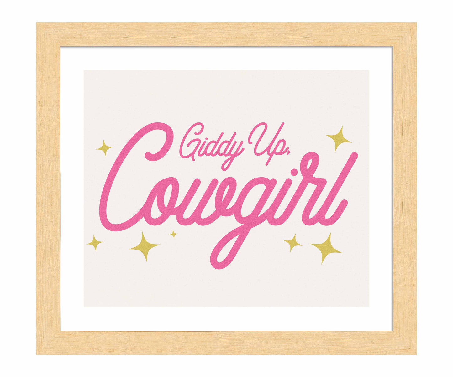 Giddy Up Cowgirl A - Art Prints