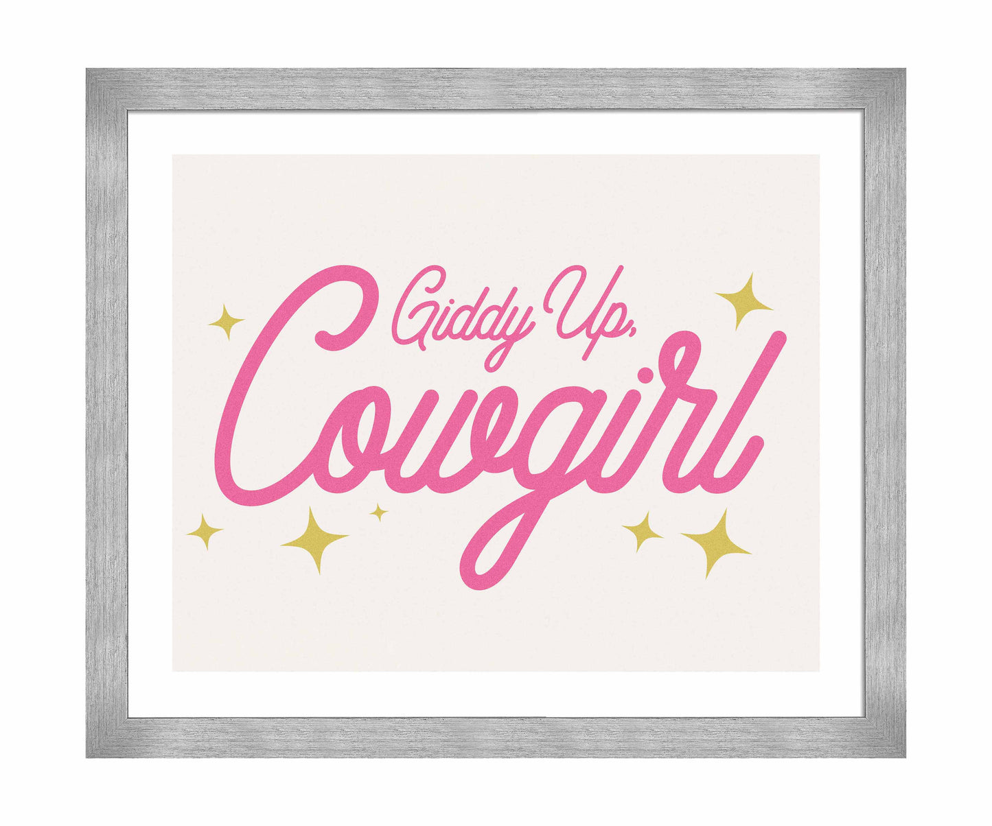 Giddy Up Cowgirl A - Art Prints