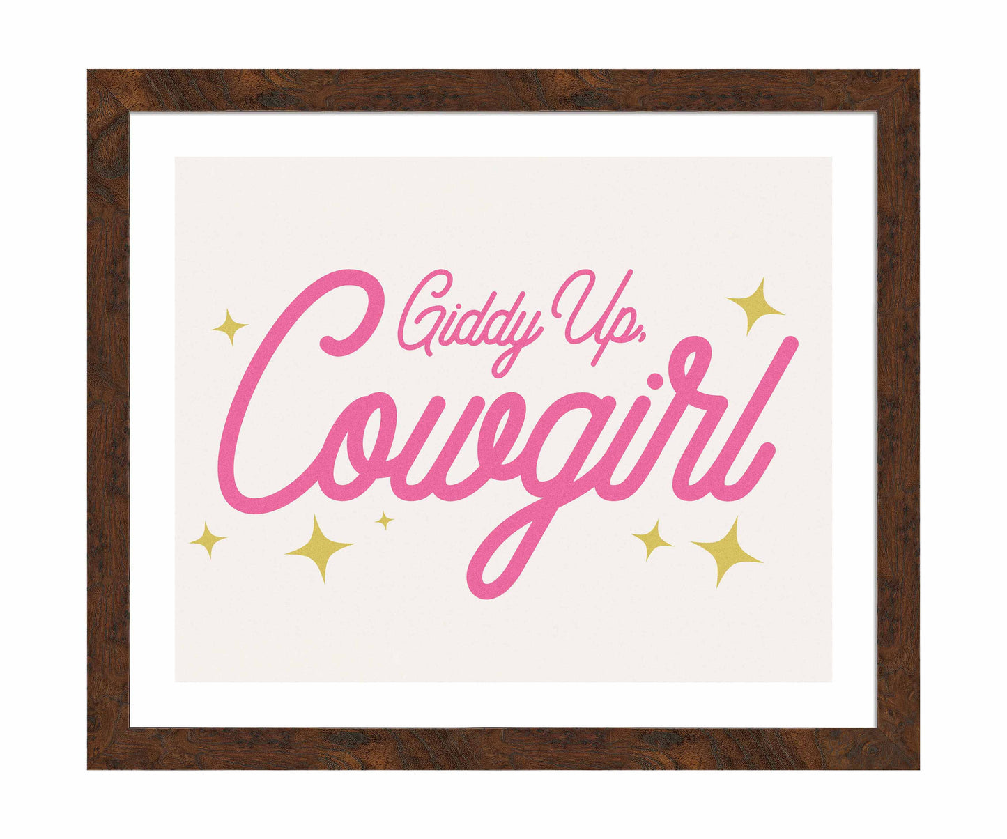 Giddy Up Cowgirl A - Art Prints