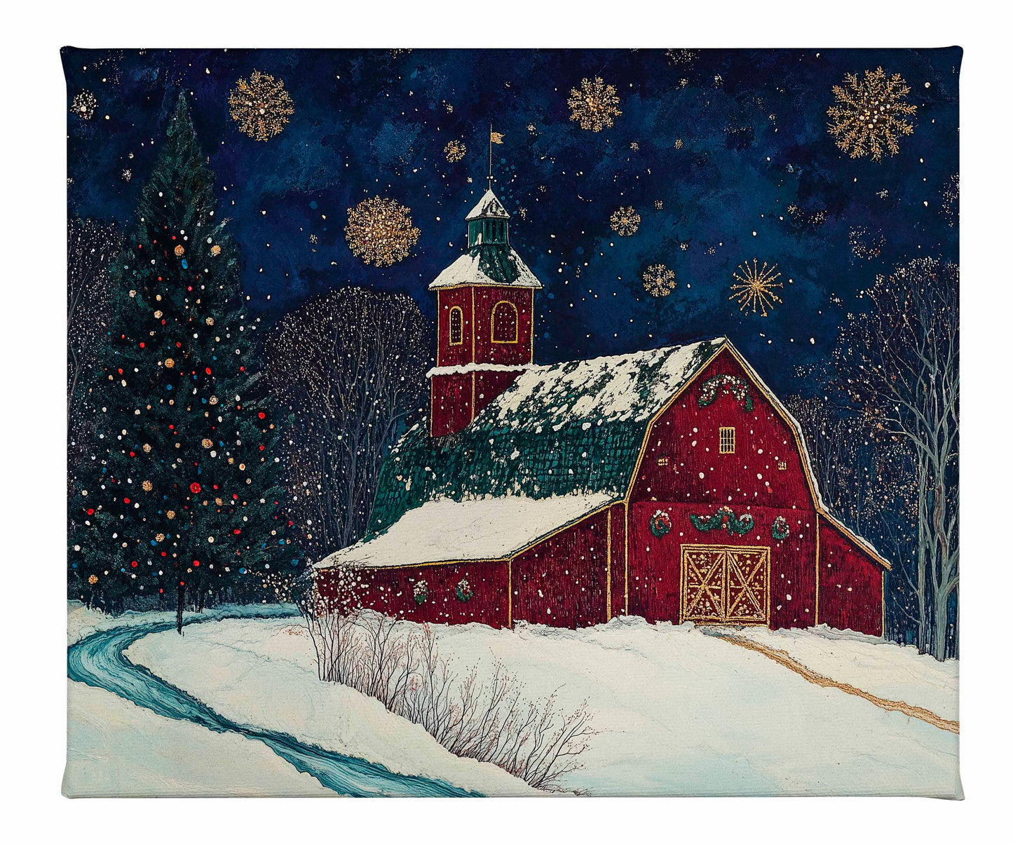 Santa's Western Workshop - Gallery Wrapped Canvas