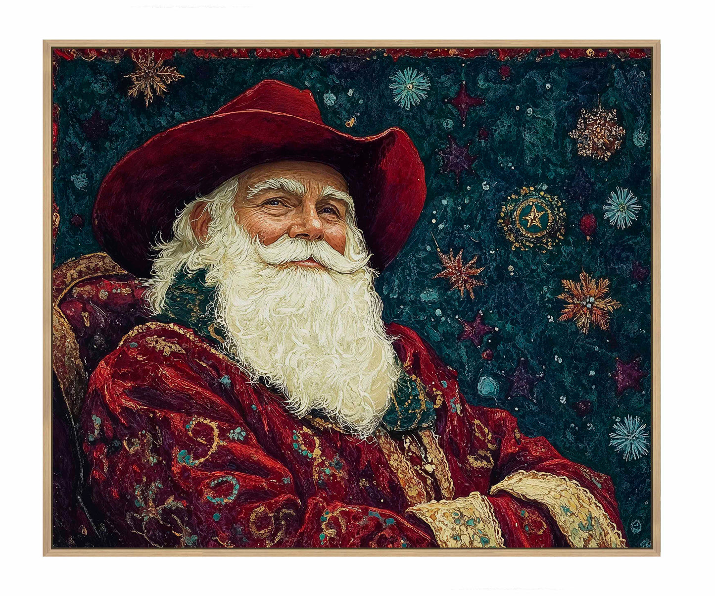 Frontier Father Christmas - Gallery Wrapped Canvas