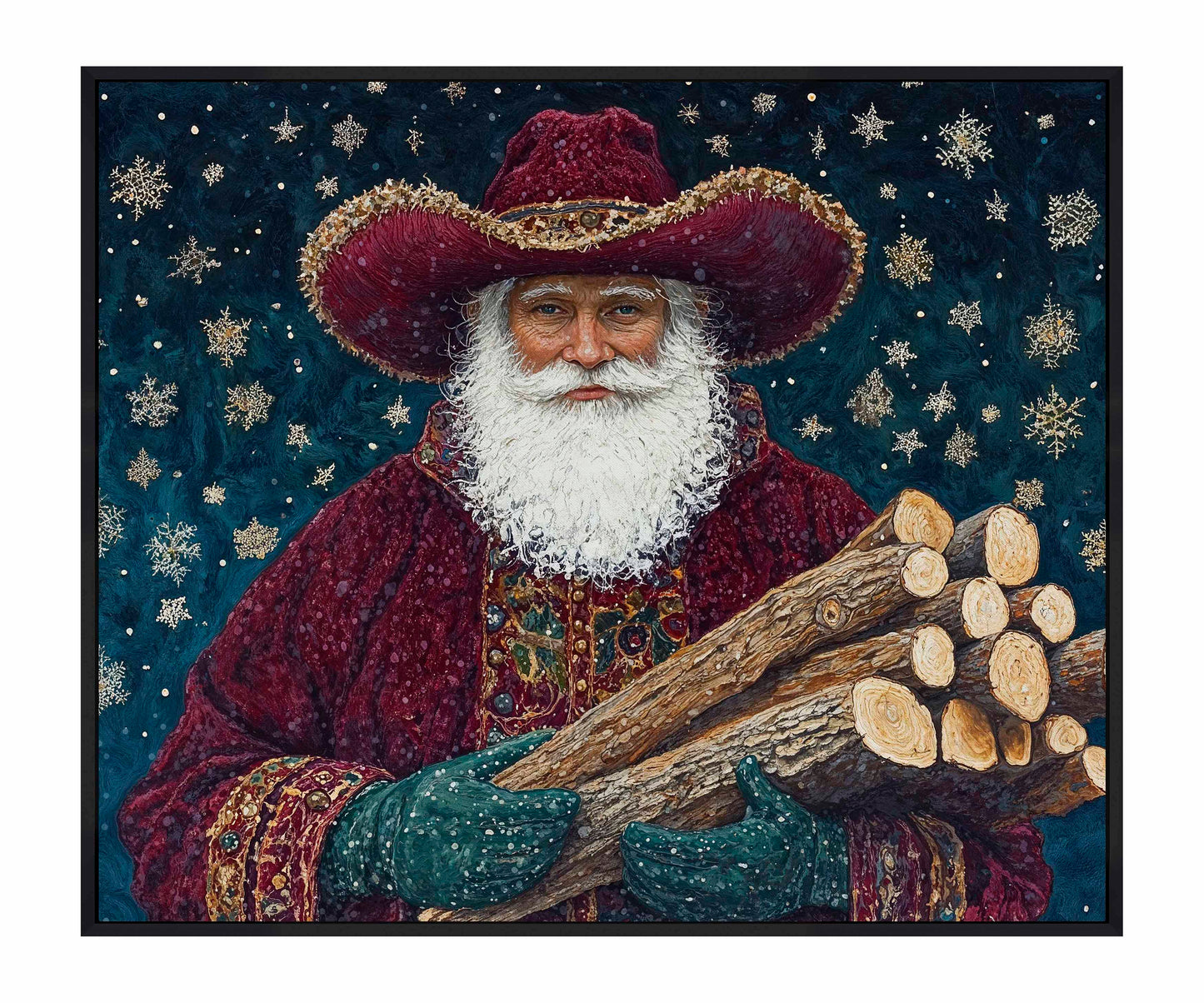 Yuletide Kindling - Gallery Wrapped Canvas