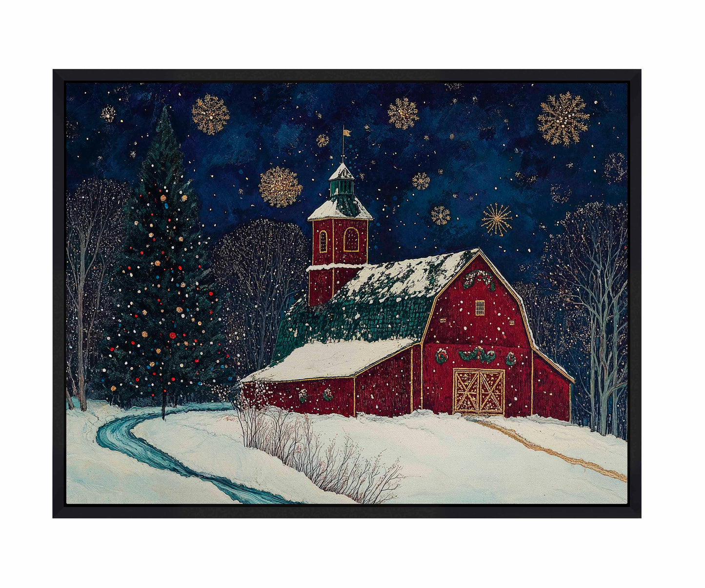 Santa's Western Workshop - Gallery Wrapped Canvas