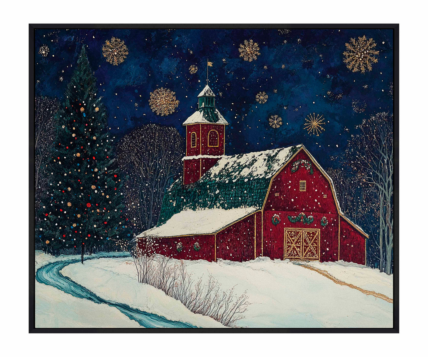 Santa's Western Workshop - Gallery Wrapped Canvas