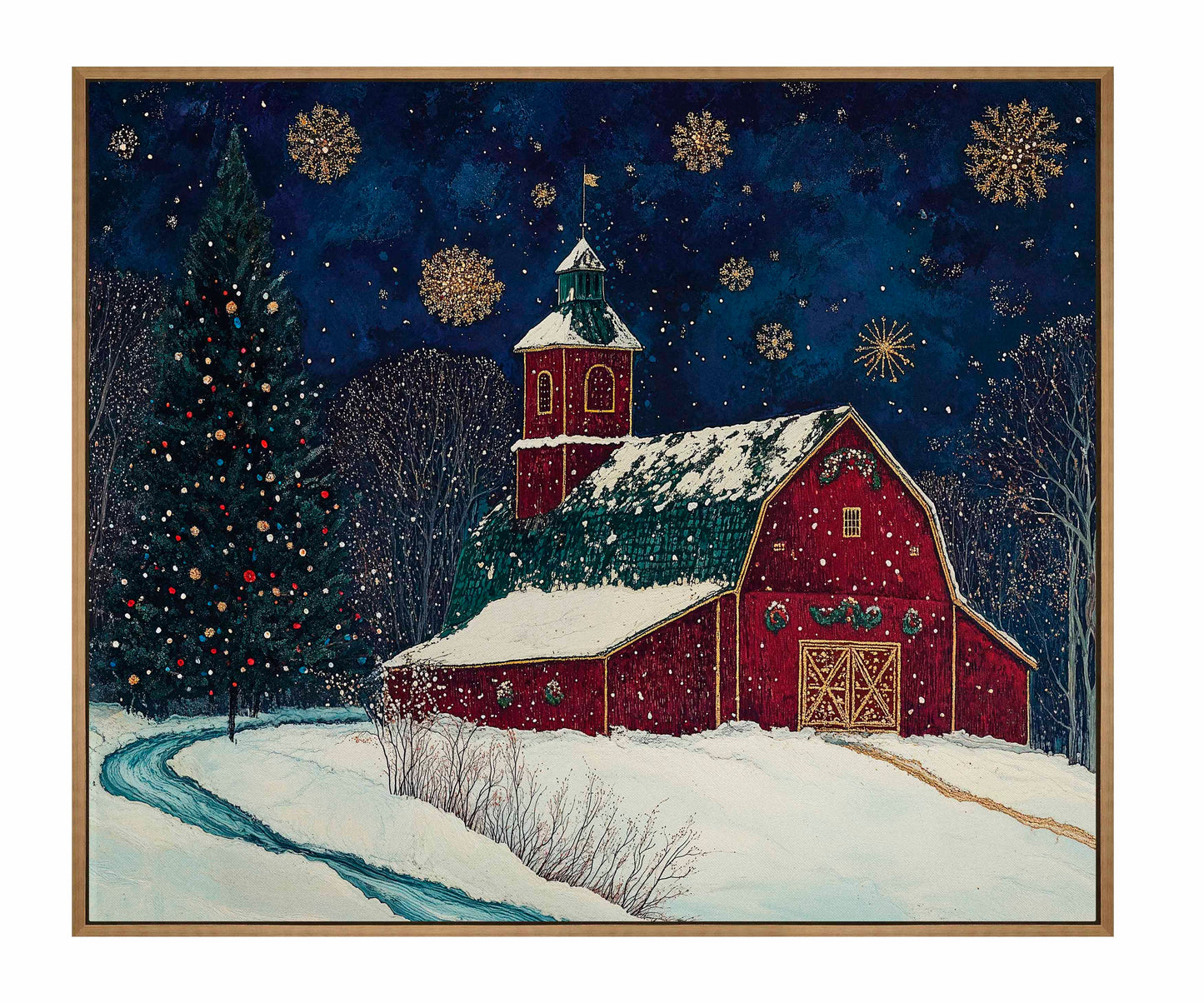 Santa's Western Workshop - Gallery Wrapped Canvas