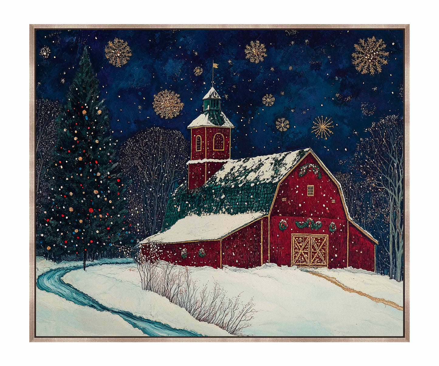 Santa's Western Workshop - Gallery Wrapped Canvas