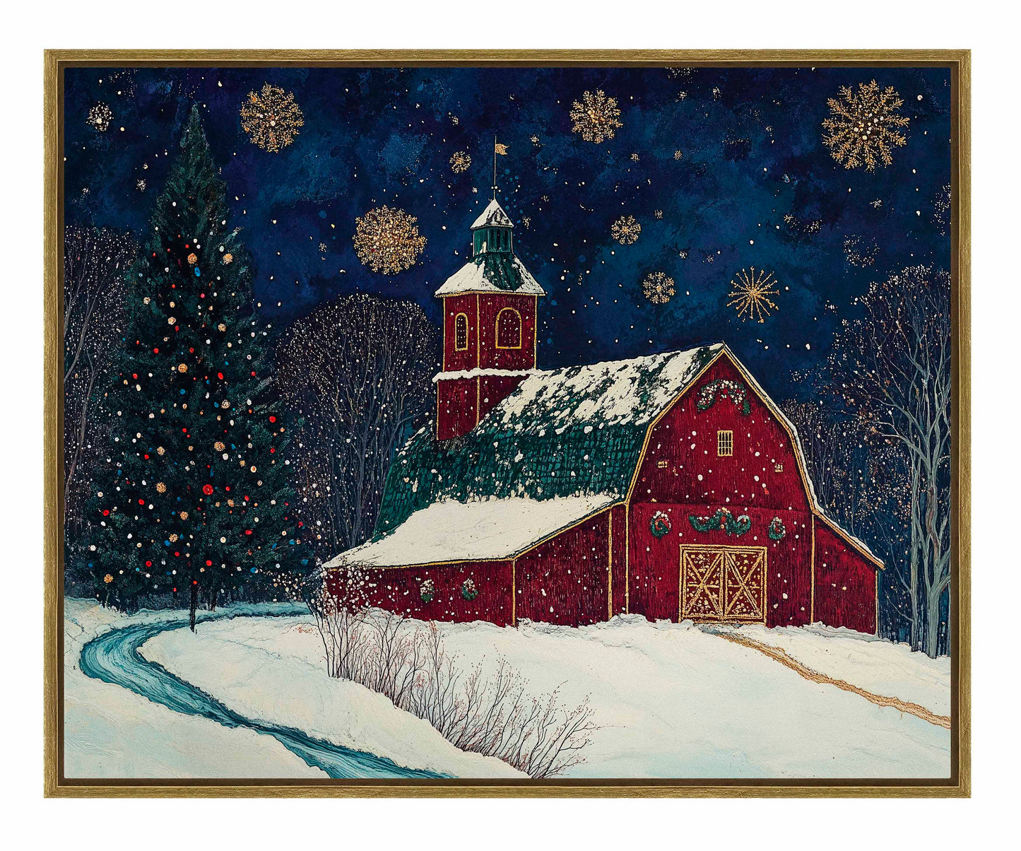 Santa's Western Workshop - Gallery Wrapped Canvas