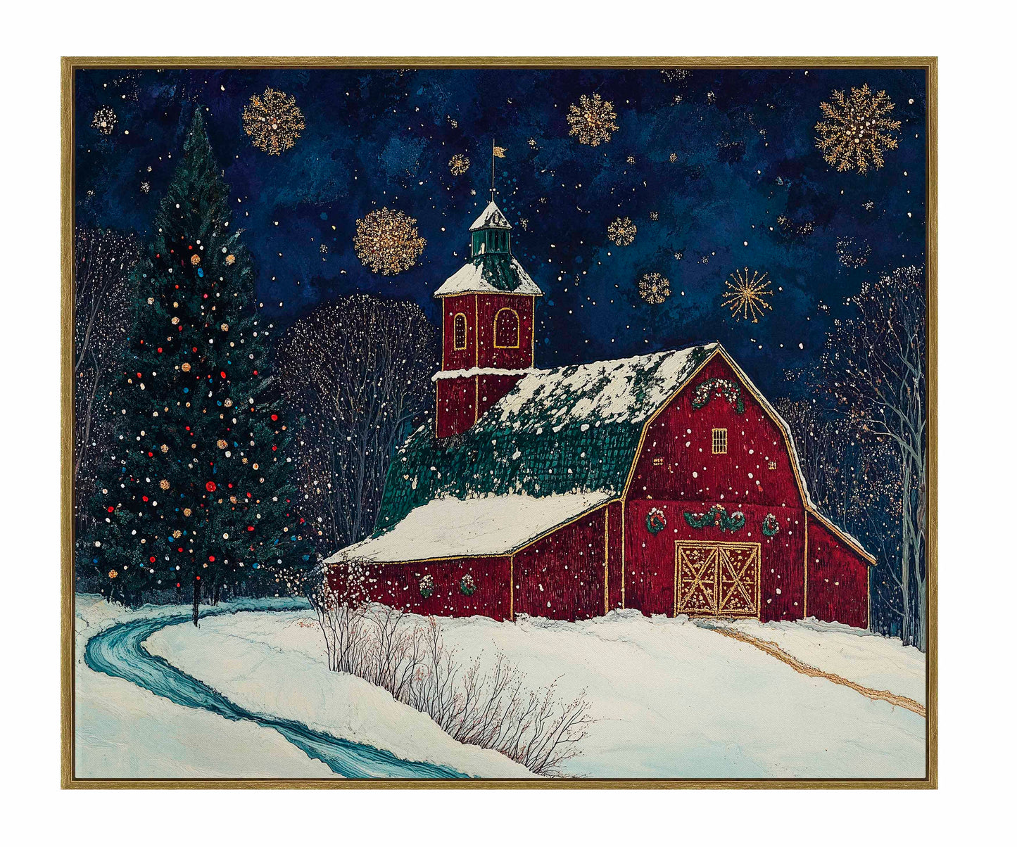 Santa's Western Workshop - Gallery Wrapped Canvas