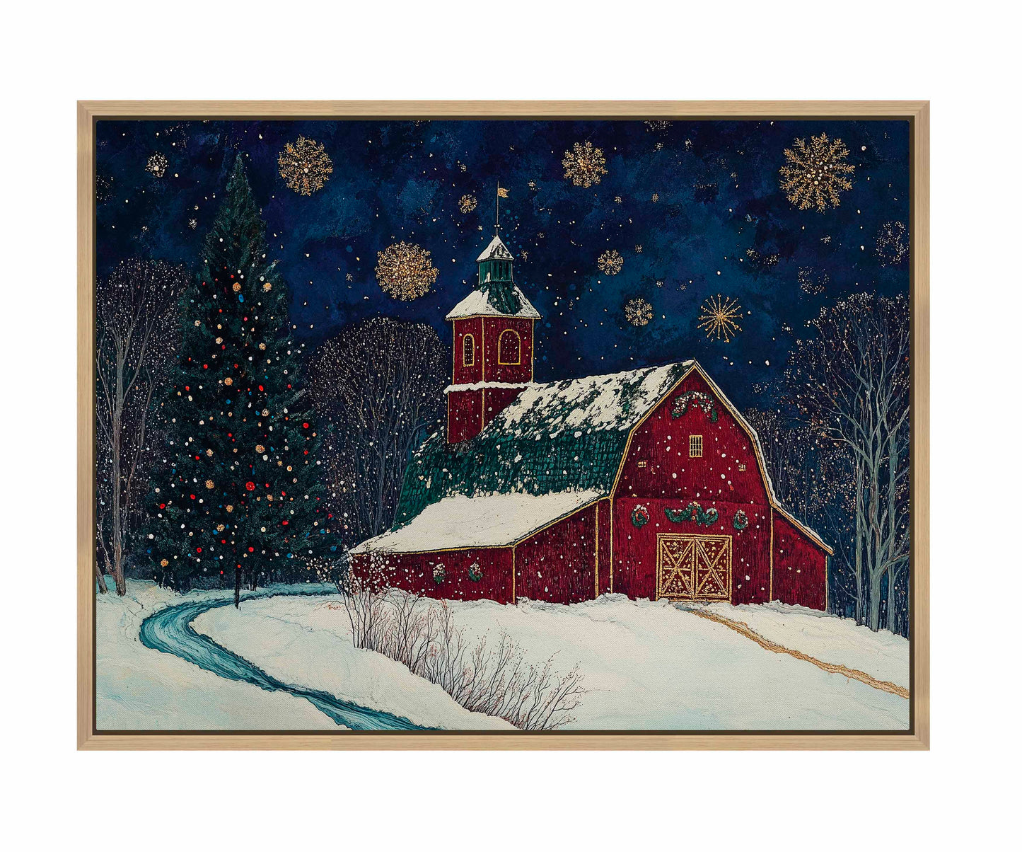 Santa's Western Workshop - Gallery Wrapped Canvas
