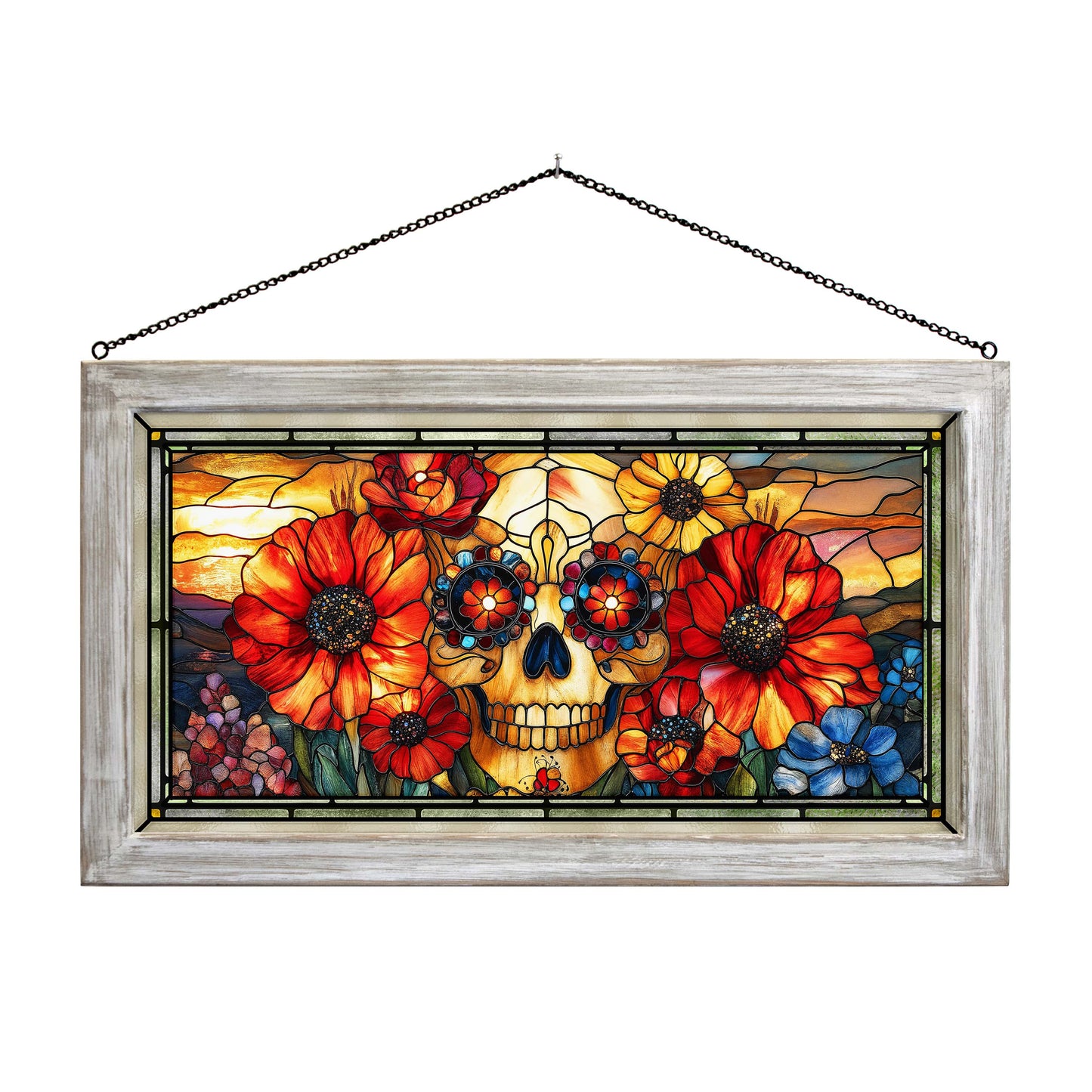Fragrant Farewell  - 13" x 23" Stained Glass Art