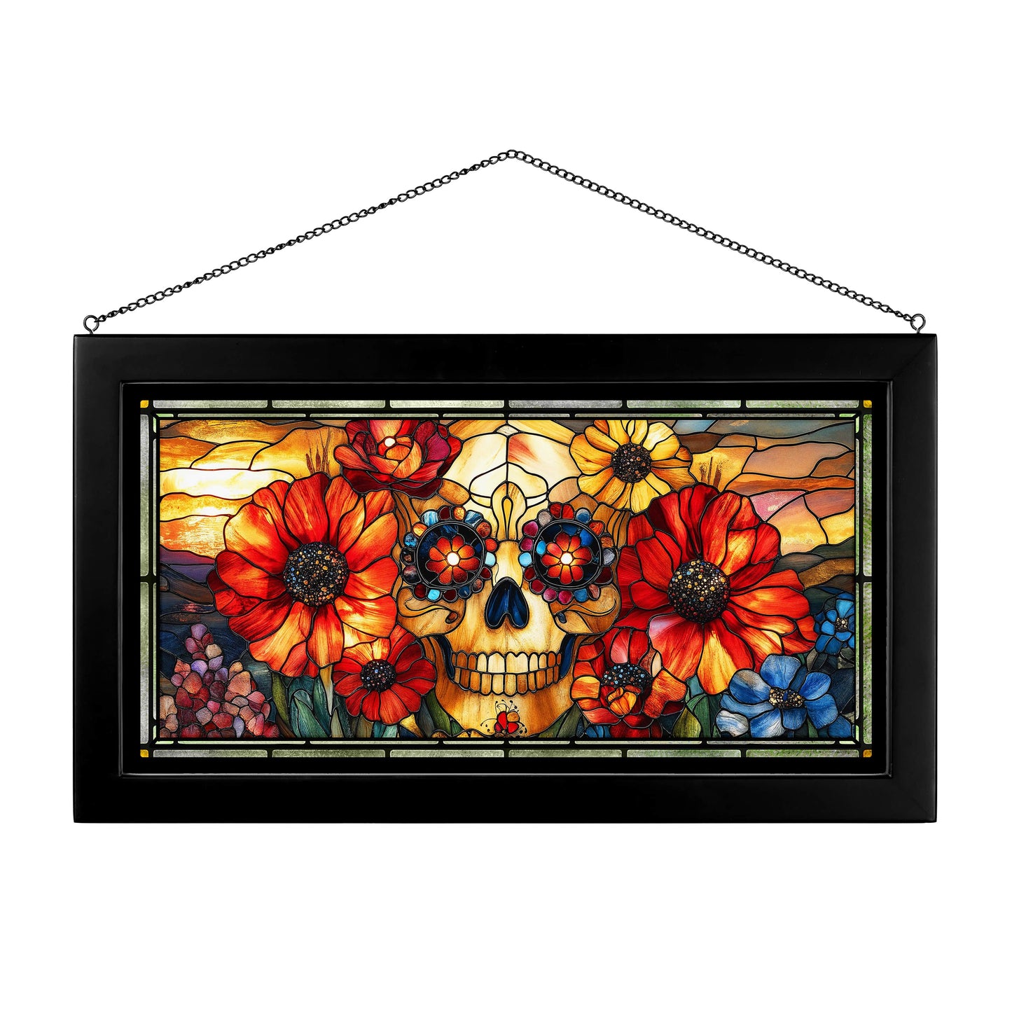 Fragrant Farewell  - 13" x 23" Stained Glass Art