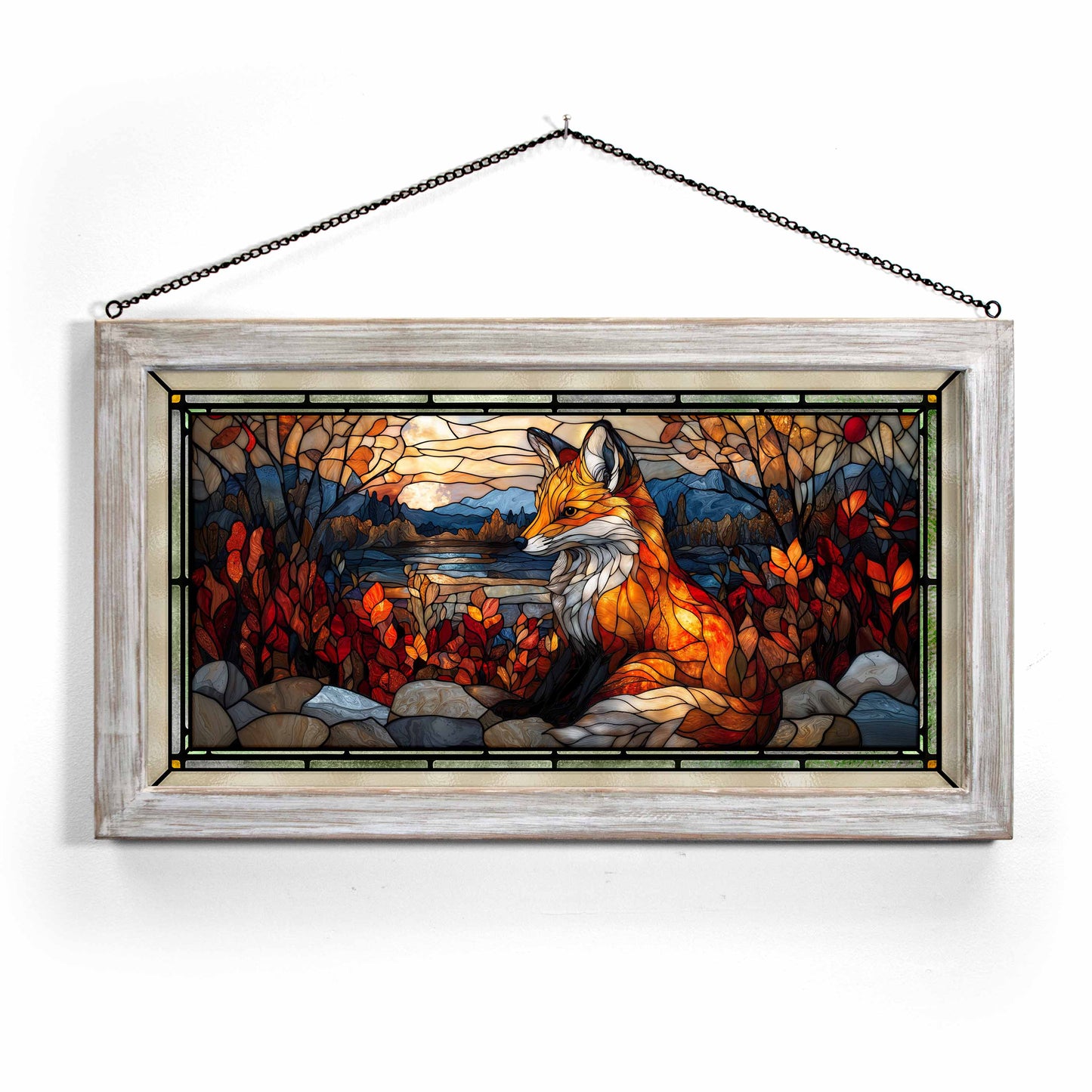 Equinox Wanderer  - 13" x 23" Stained Glass Art