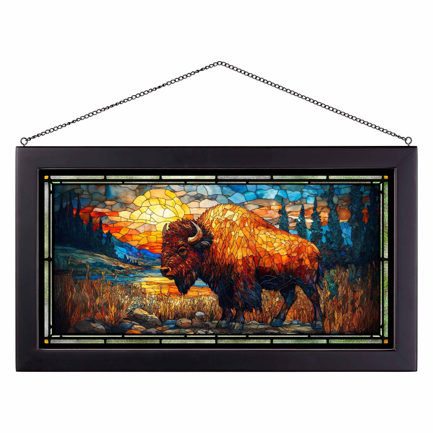 Nomad of the Plains  - 13" x 23" Stained Glass Art
