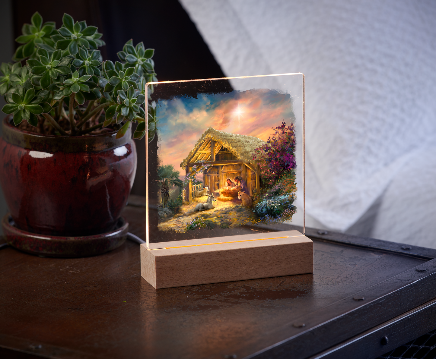 Away in the Manger - Acrylic Night Light