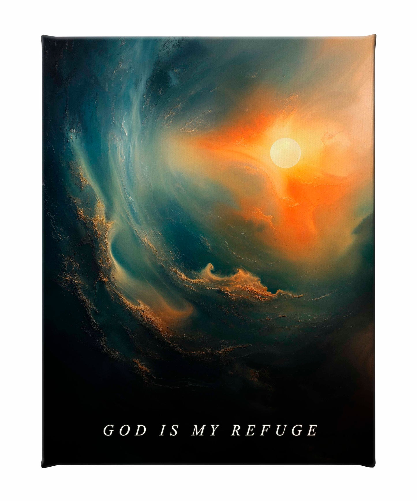 God is my refuge - Gallery Wrapped Canvas