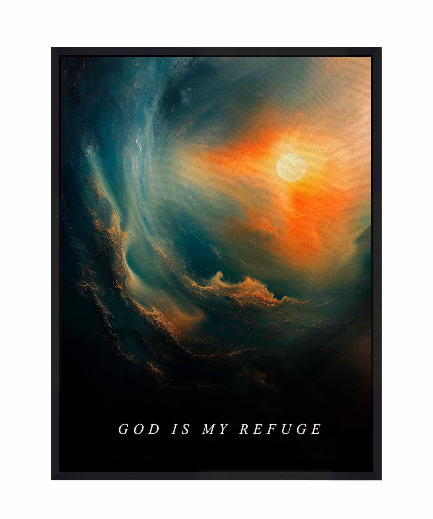God is my refuge - Gallery Wrapped Canvas