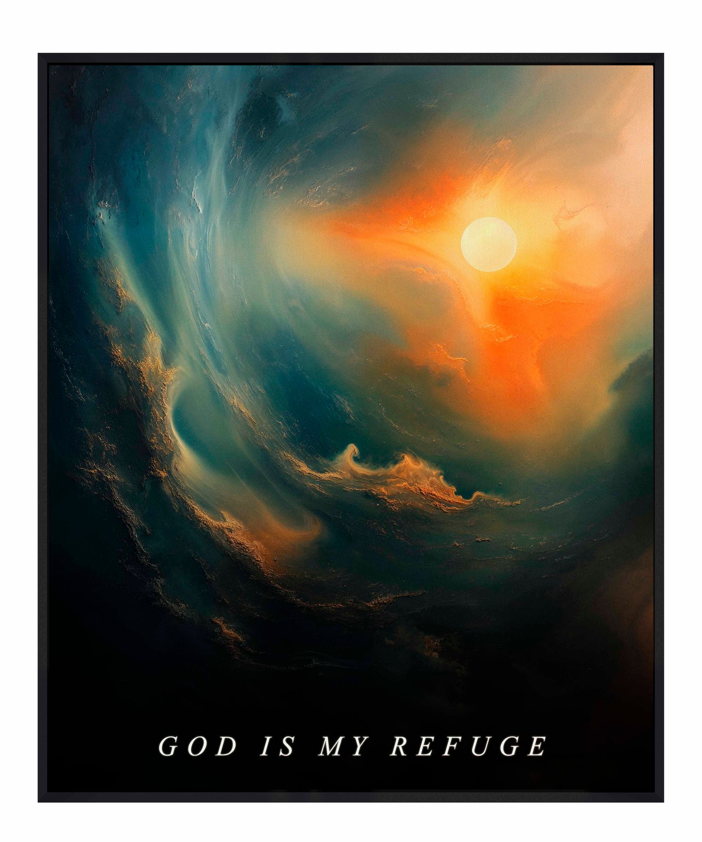 God is my refuge - Gallery Wrapped Canvas
