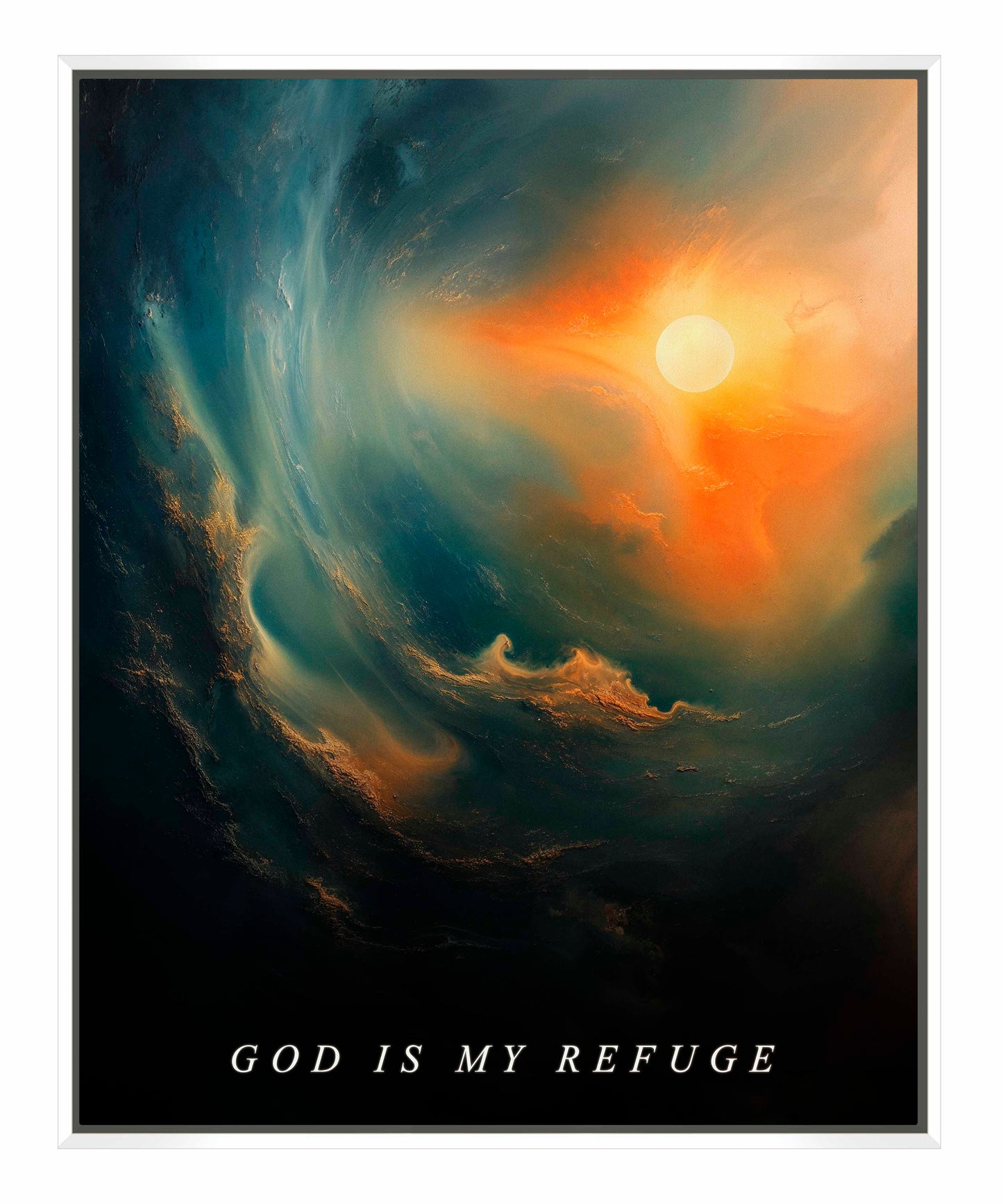 God is my refuge - Gallery Wrapped Canvas
