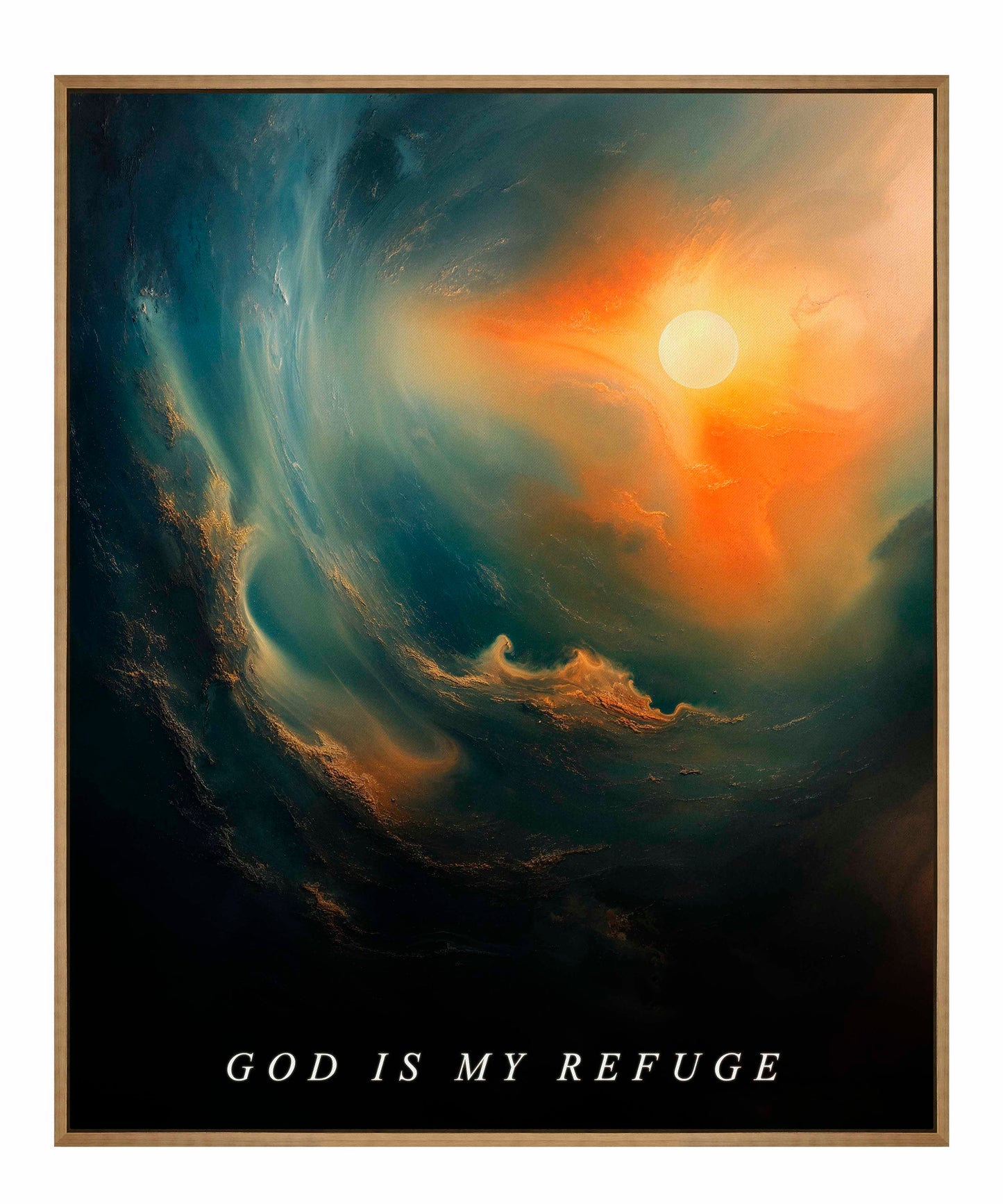 God is my refuge - Gallery Wrapped Canvas