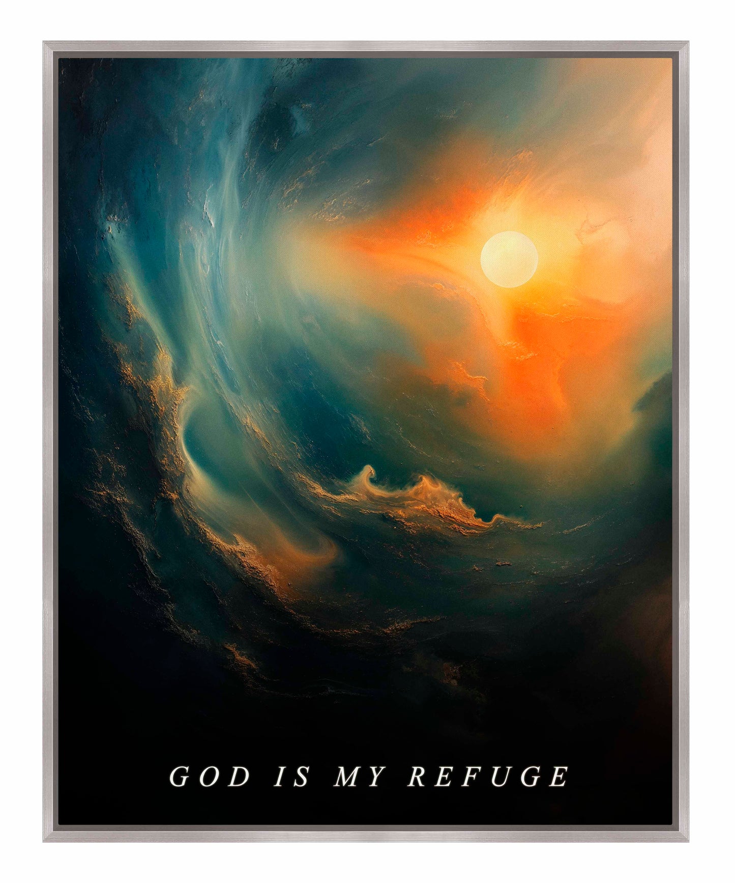 God is my refuge - Gallery Wrapped Canvas
