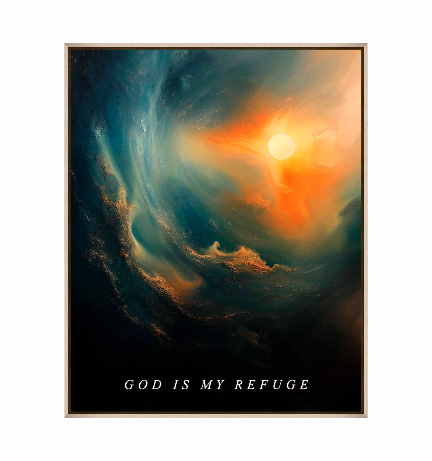 God is my refuge - Gallery Wrapped Canvas