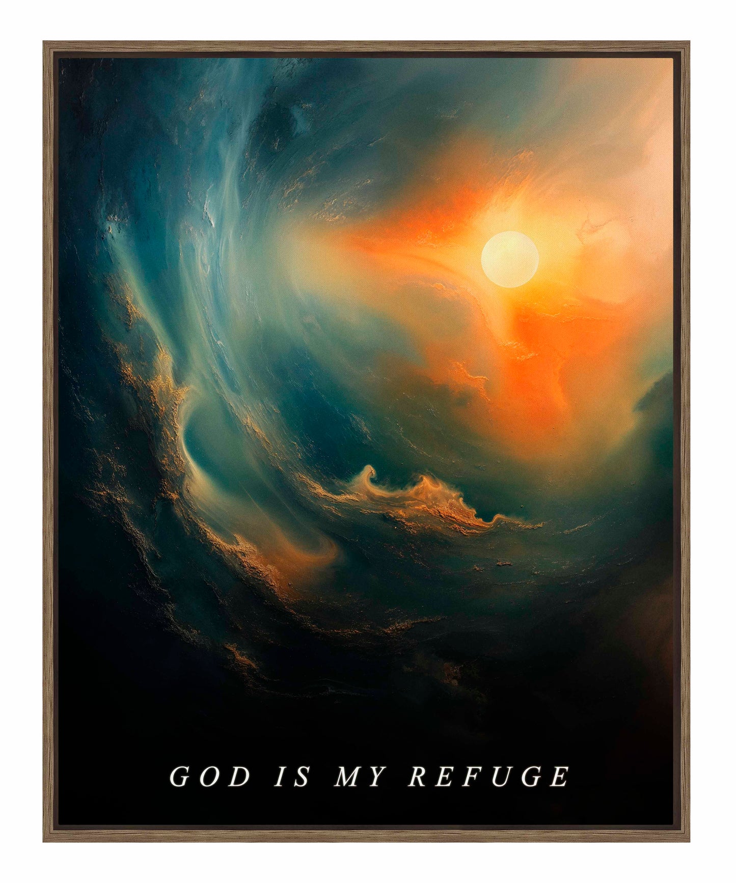 God is my refuge - Gallery Wrapped Canvas