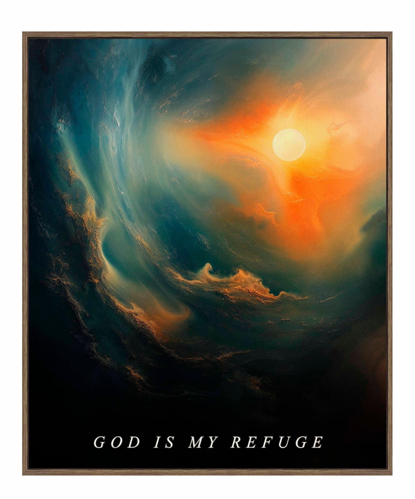 God is my refuge - Gallery Wrapped Canvas