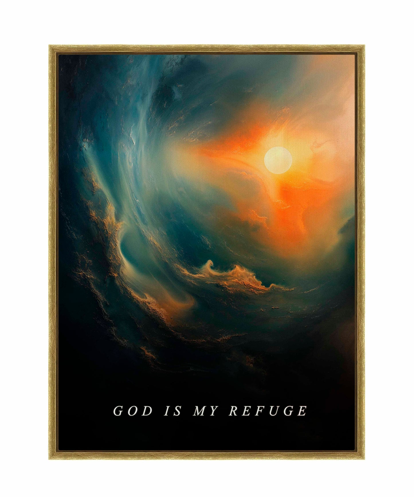 God is my refuge - Gallery Wrapped Canvas
