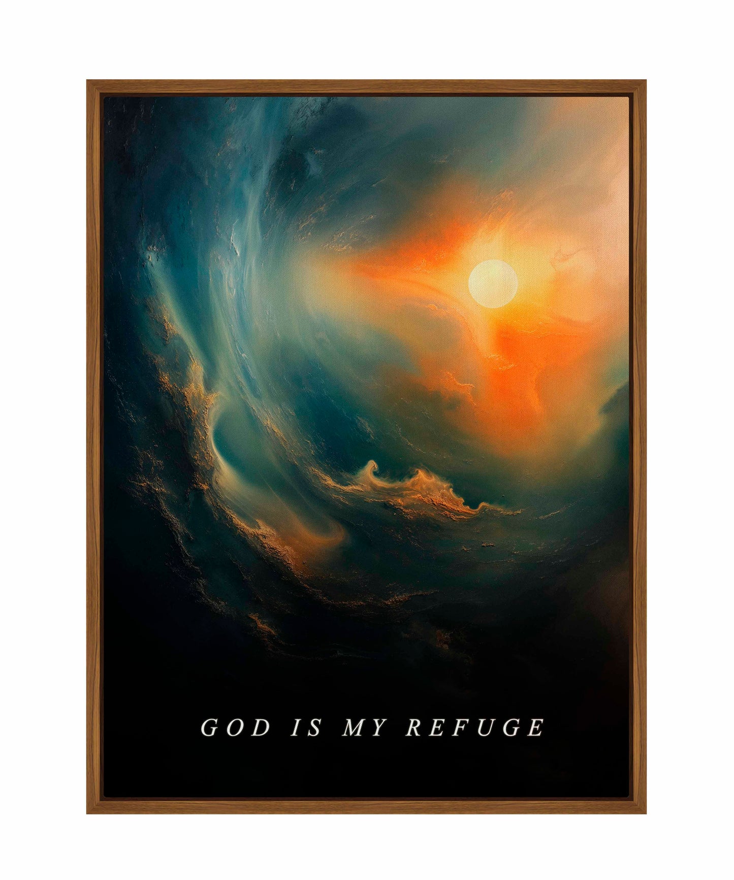 God is my refuge - Gallery Wrapped Canvas