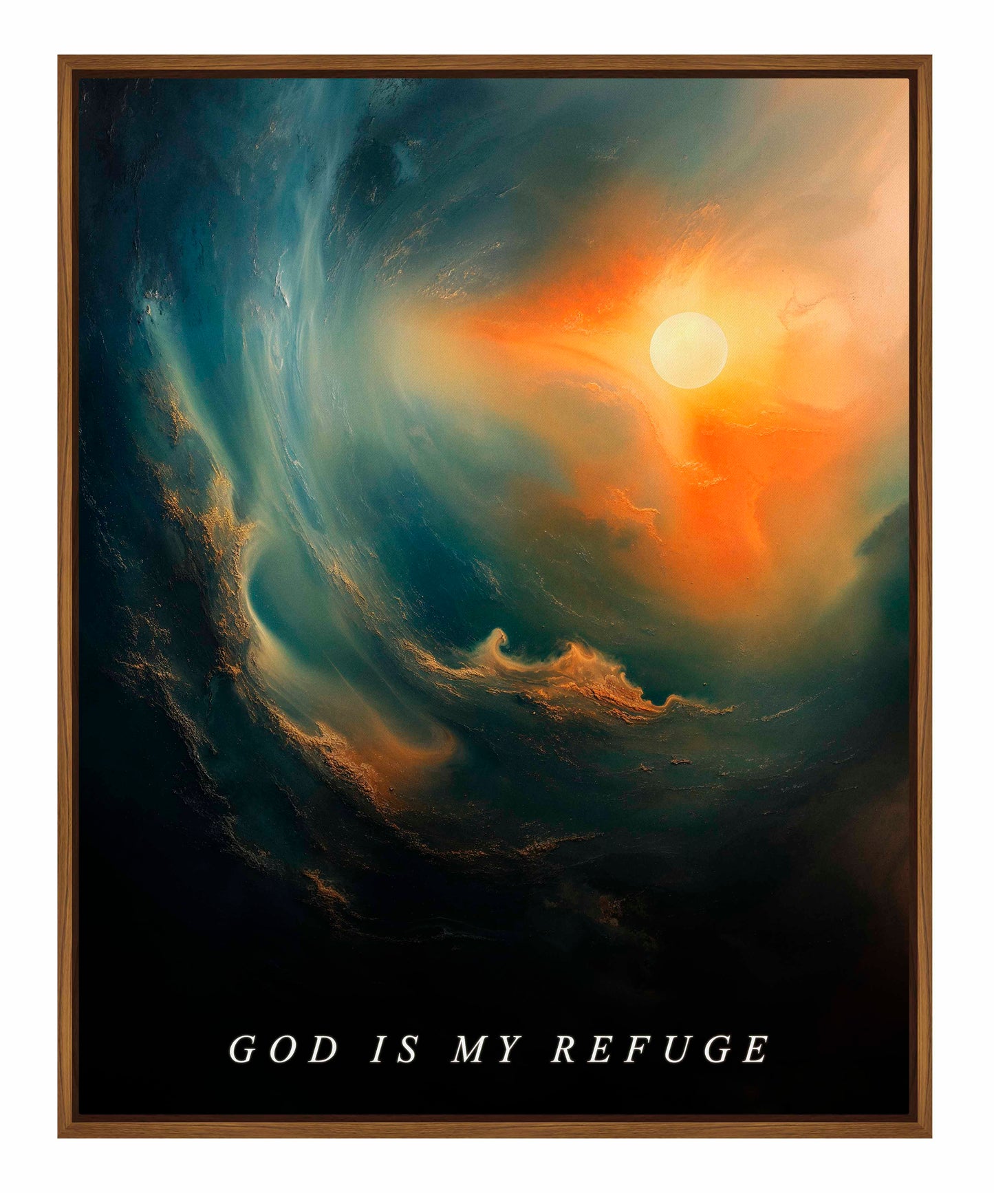 God is my refuge - Gallery Wrapped Canvas