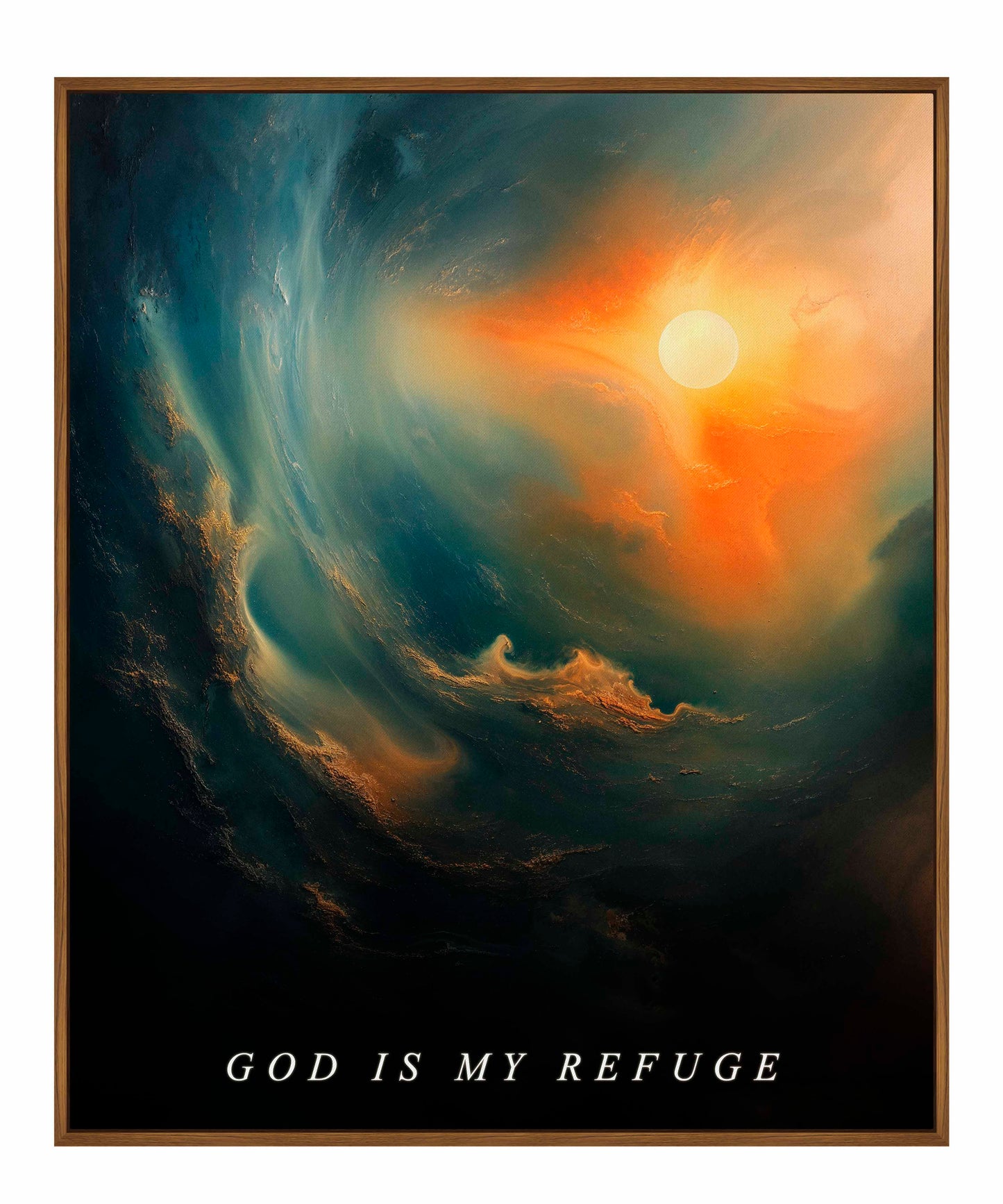 God is my refuge - Gallery Wrapped Canvas