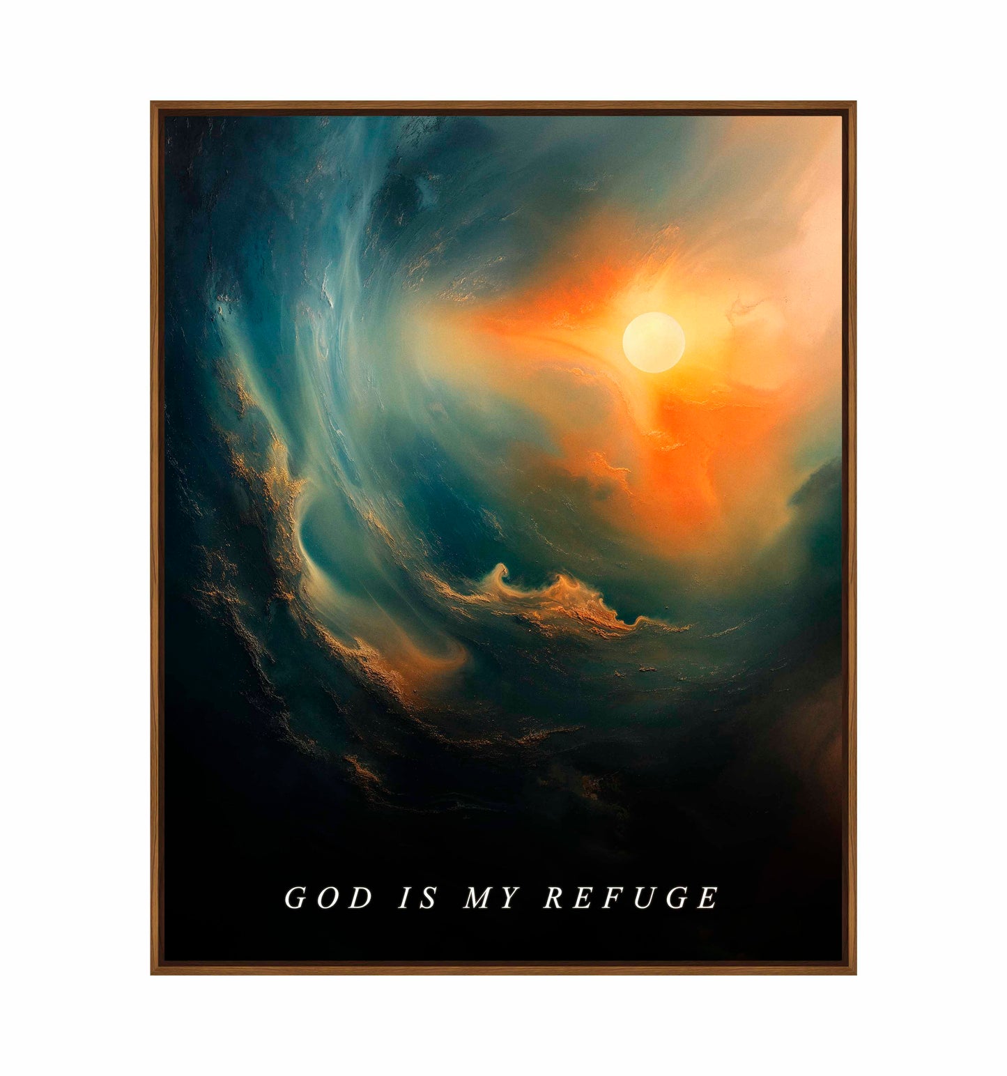 God is my refuge - Gallery Wrapped Canvas