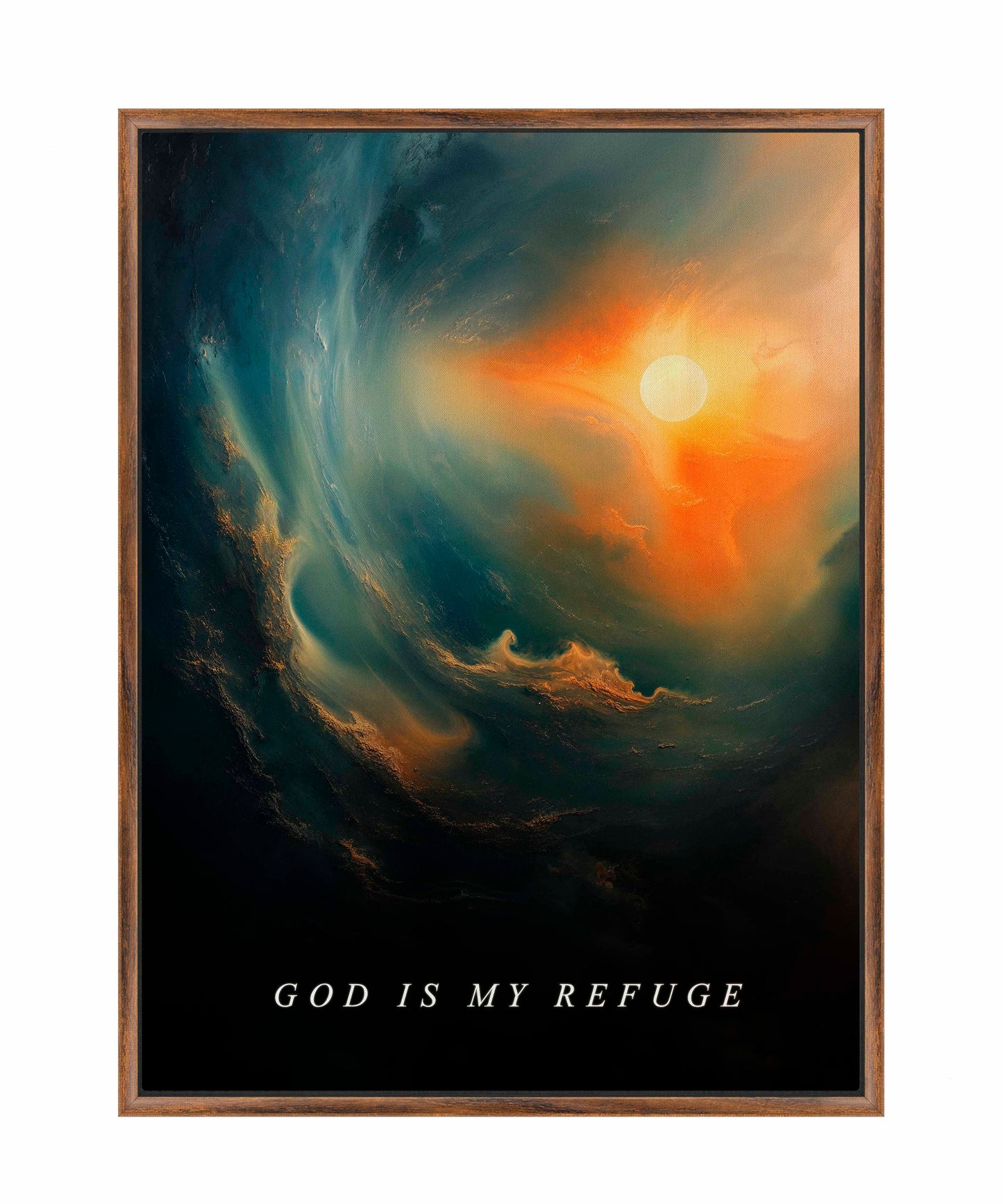 God is my refuge - Gallery Wrapped Canvas