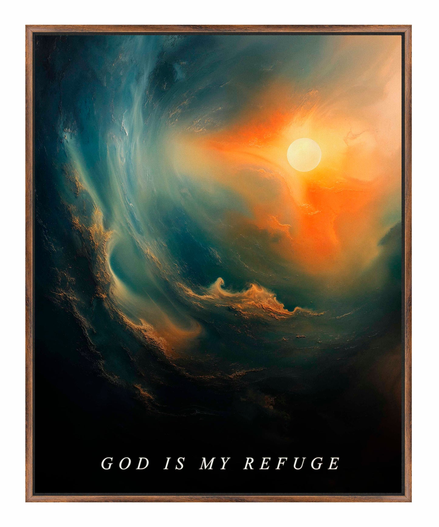 God is my refuge - Gallery Wrapped Canvas