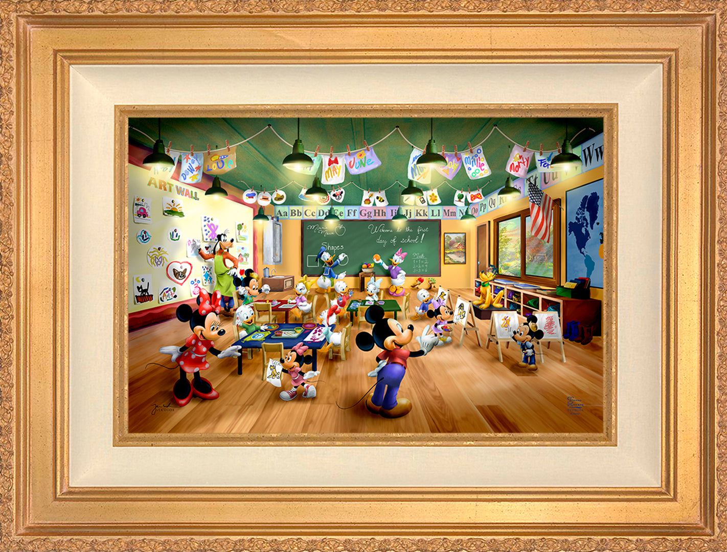 Disney Mickey and Minnie Schoolhouse - Limited Edition Canvas