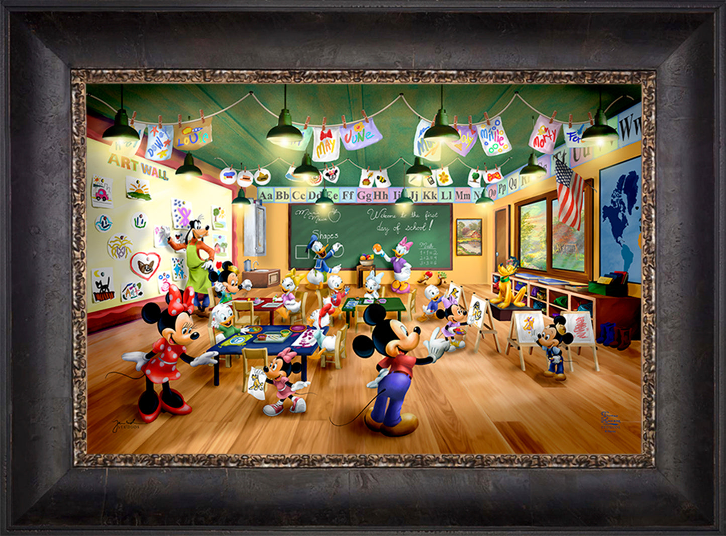 Disney Mickey and Minnie Schoolhouse - Limited Edition Canvas