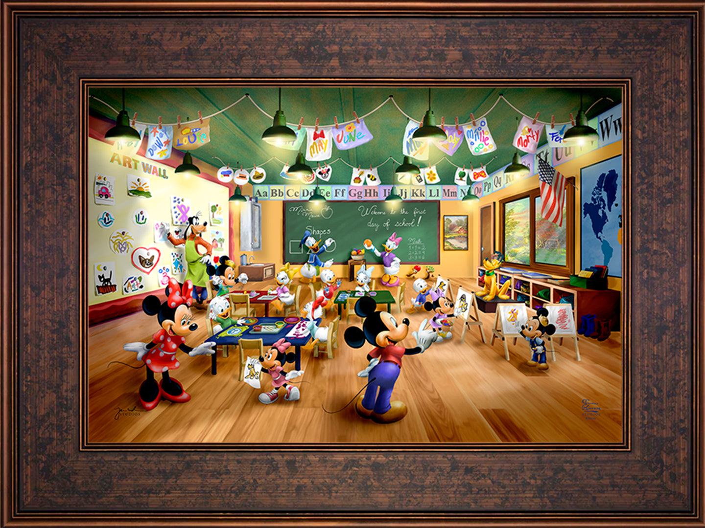 Disney Mickey and Minnie Schoolhouse - Limited Edition Canvas
