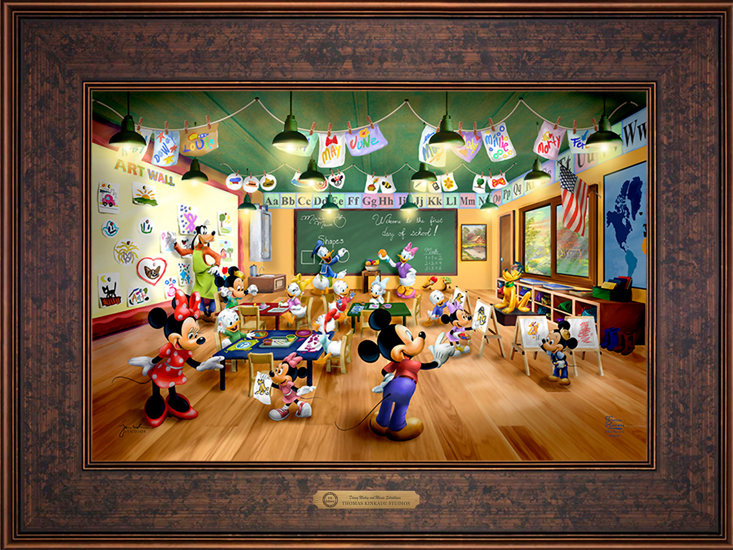 Disney Mickey and Minnie Schoolhouse - Limited Edition Canvas
