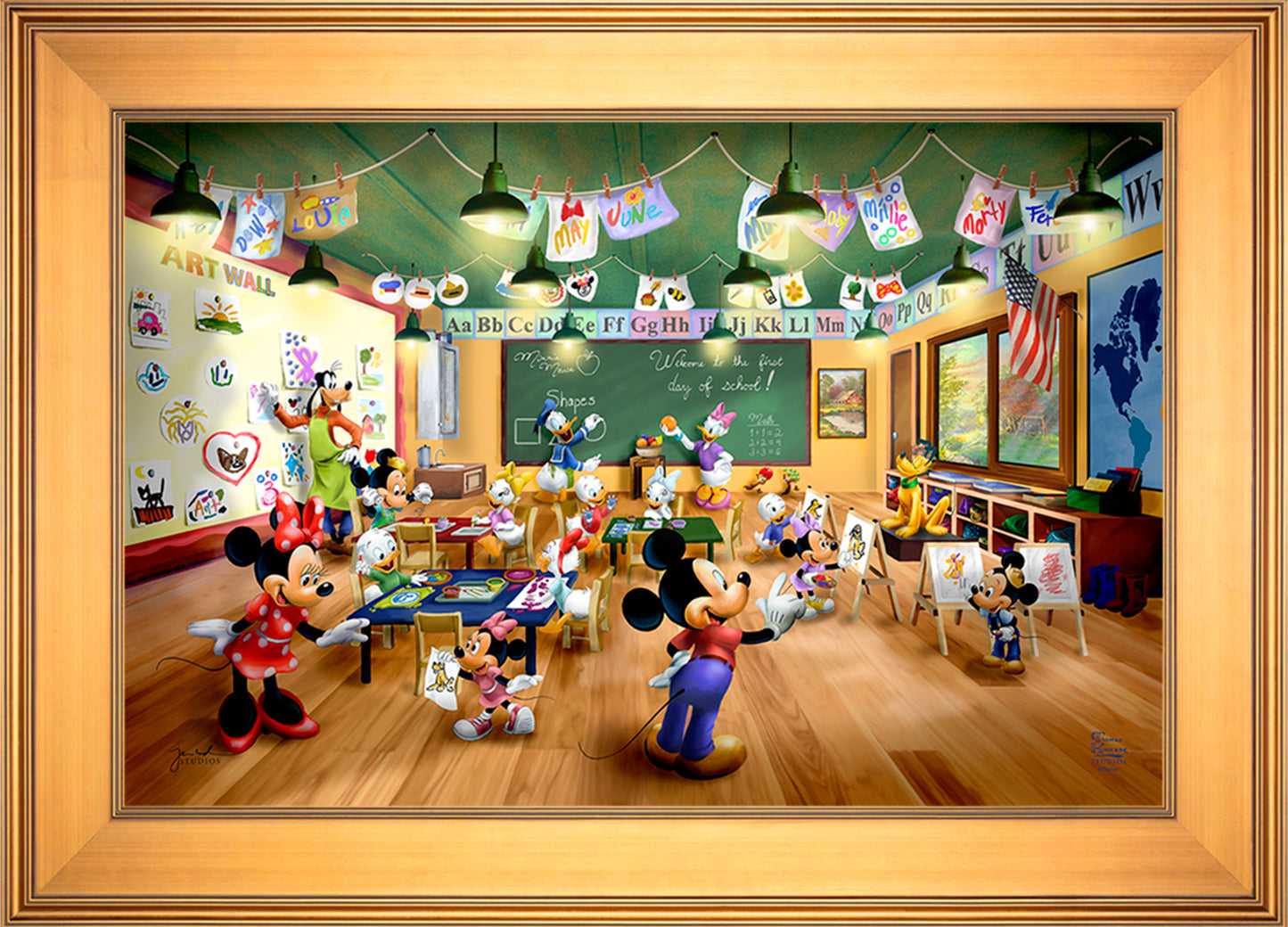 Disney Mickey and Minnie Schoolhouse - Limited Edition Canvas
